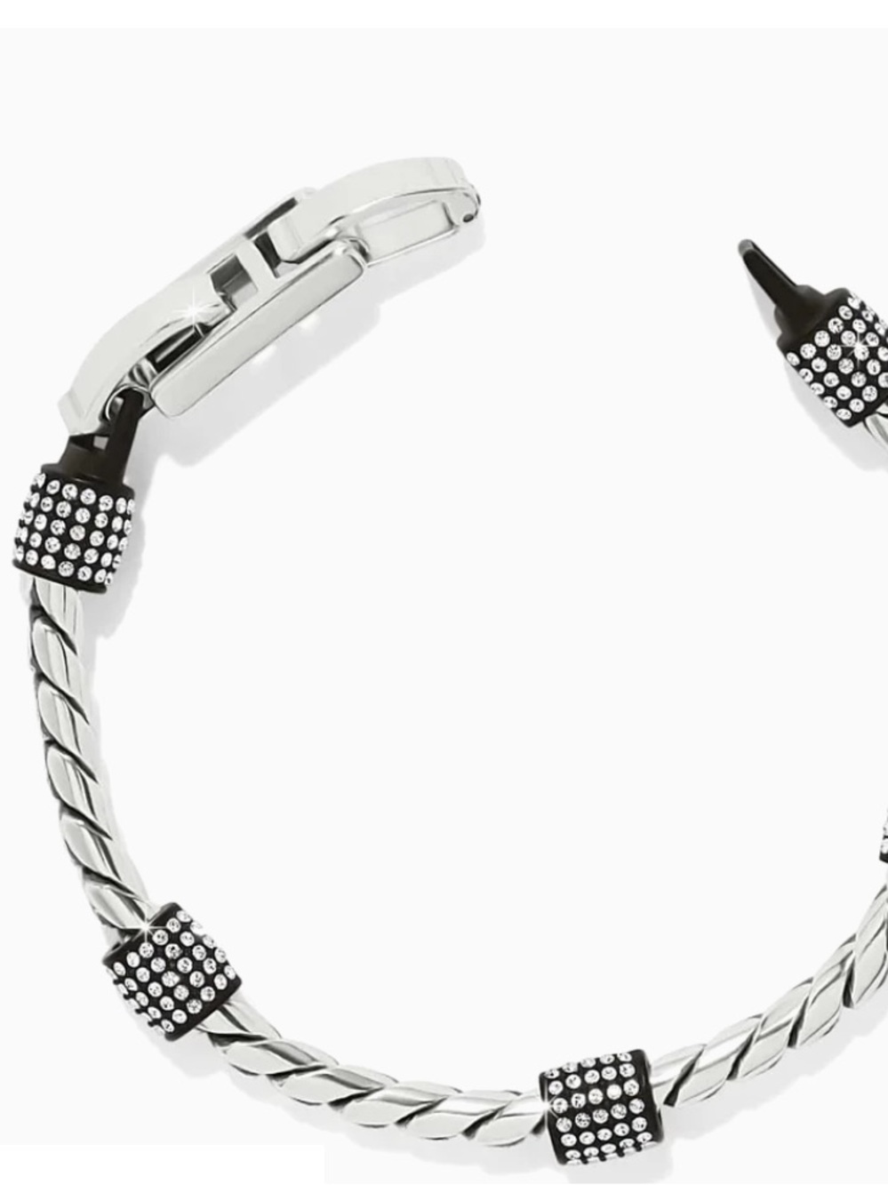 Brighton Meridian bracelet features barrel stations of hand set pave’ crystals